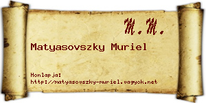 Matyasovszky Muriel névjegykártya